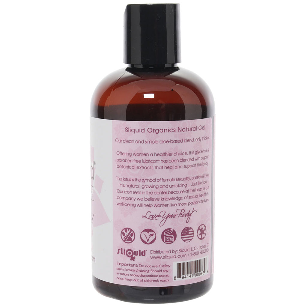 Sliquid Organics Natural Gel Lubricant: Luxurious Water-Based Lube for Sensitive Skin (8.5oz)