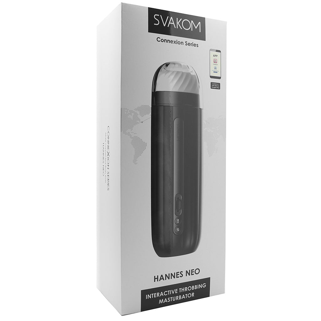Svakom Hannes Neo Interactive Throbbing Masturbator - Vibrators - HoneyHugs Canada (View 6)