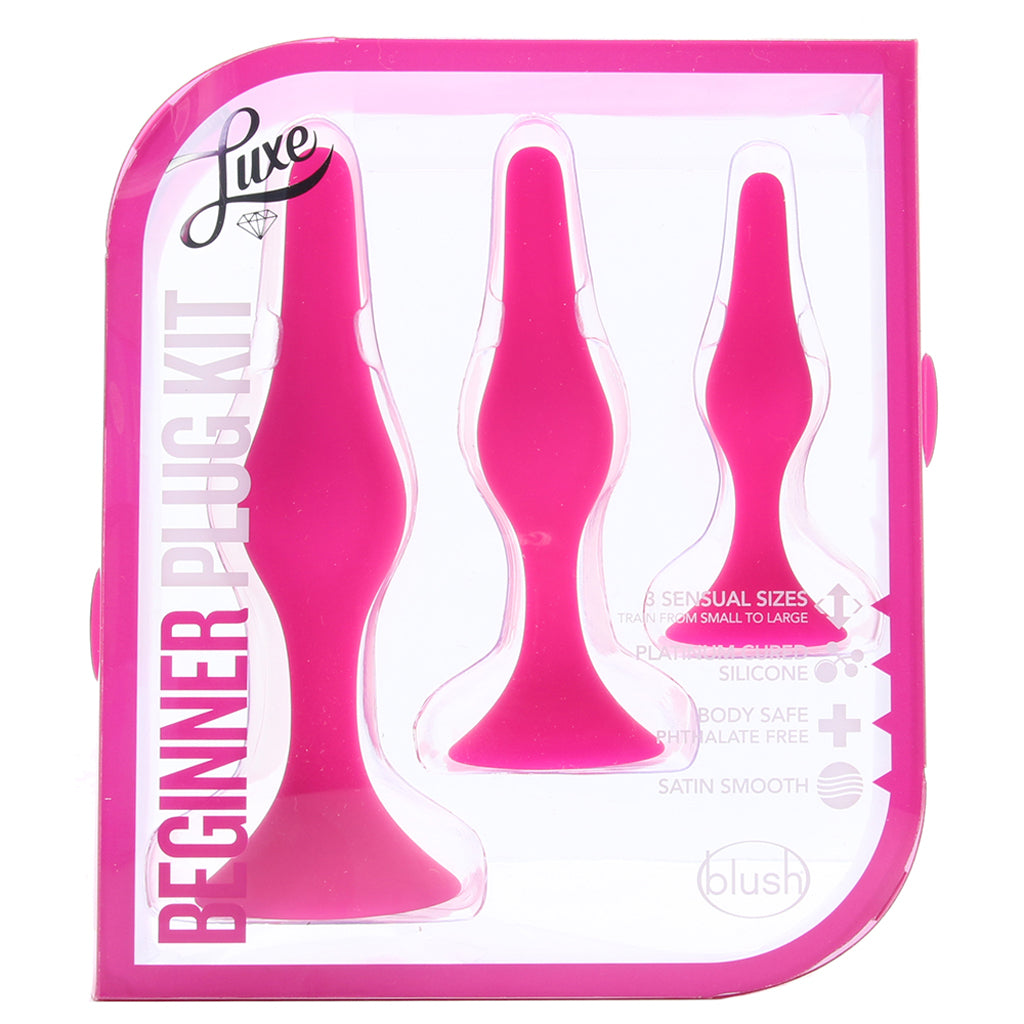 Luxe Pink Silicone Beginner Butt Plug Kit | Three Sizes for Elegant Exploration