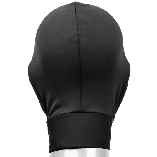 Boundless Open Mouth Hood: Seductive Black Stretch Mask for Intimate Play