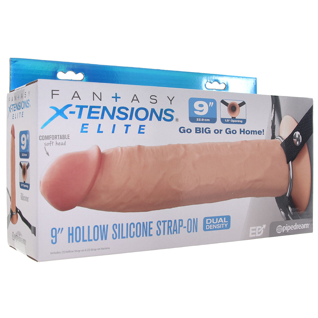 Fantasy X-Tensions Fantasy X-tensions Elite 9 Inch Hollow Strap-On in Light - Vibrators - HoneyHugs Canada (View 9)