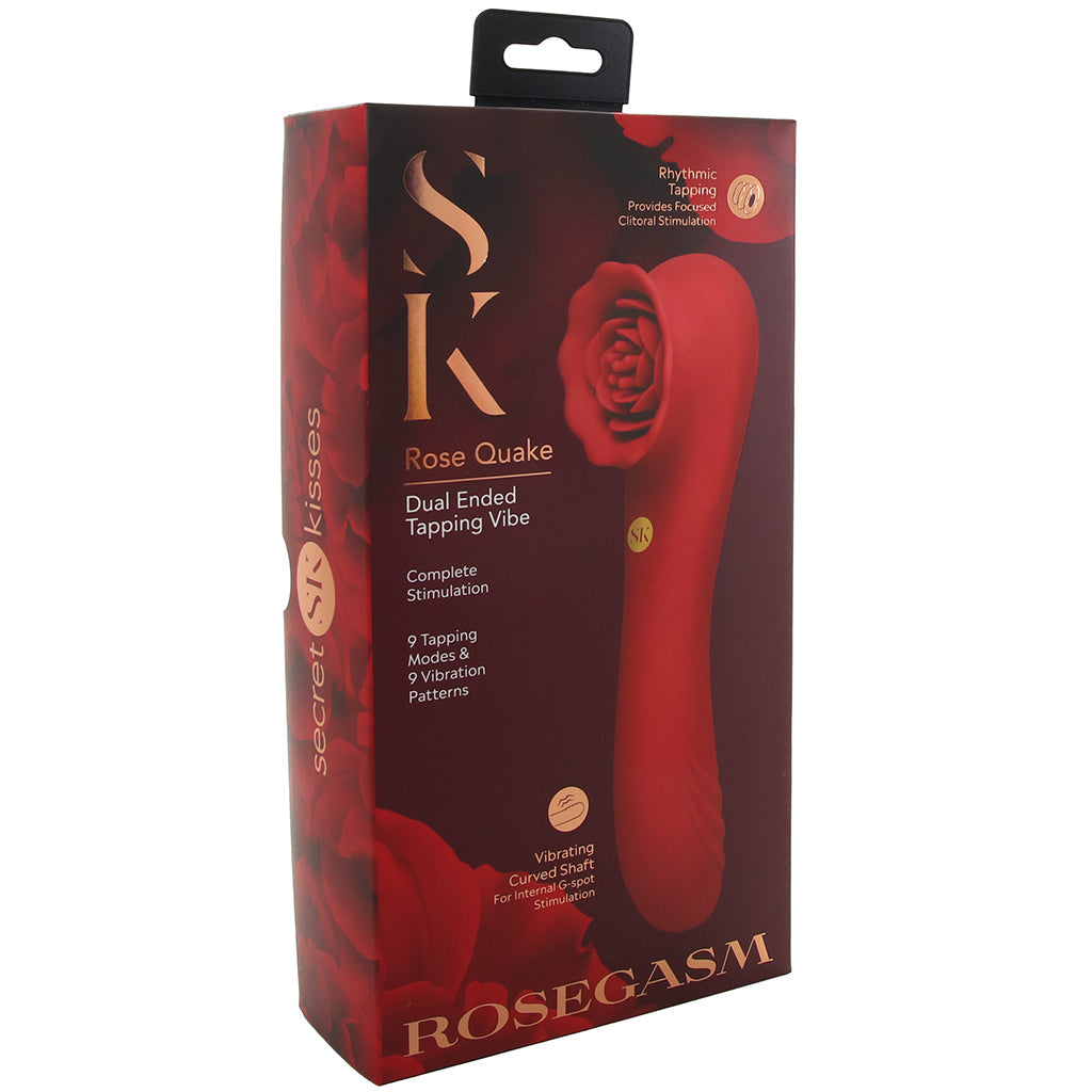 Secret Kisses Secret Kisses Rose Quake Dual Ended Tapping Vibe - Vibrators - HoneyHugs Canada (View 9)