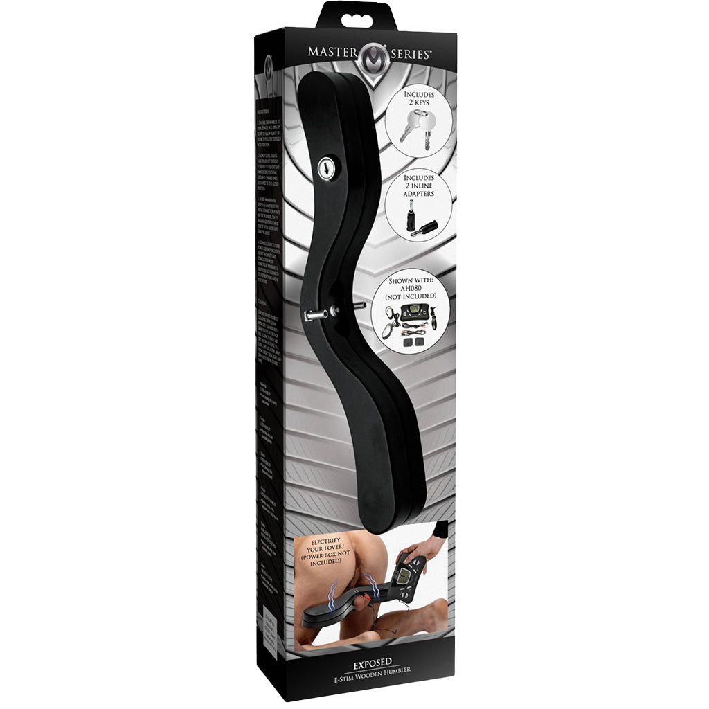 Master Series Exposed E-Stim Wooden Humbler: Exquisite Control, Profound Submission