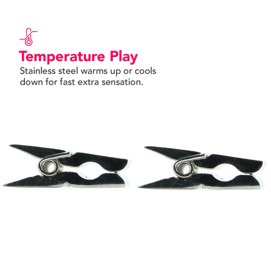 Rouge Luxury Stainless Steel Nipple Pegs: Exquisite Pinch & Temperature Play