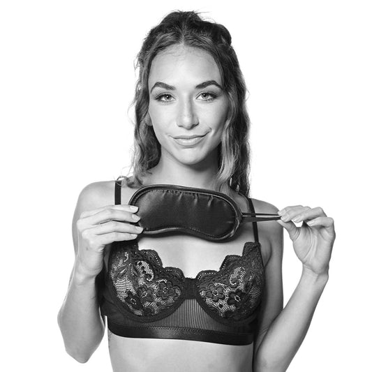 Sex & Mischief Satin Blindfold in Black