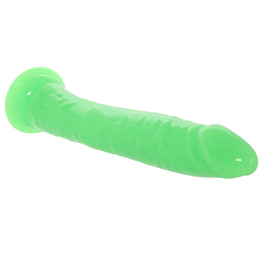 RealRock Glow In The Dark 11 Inch Slim Dildo in Green