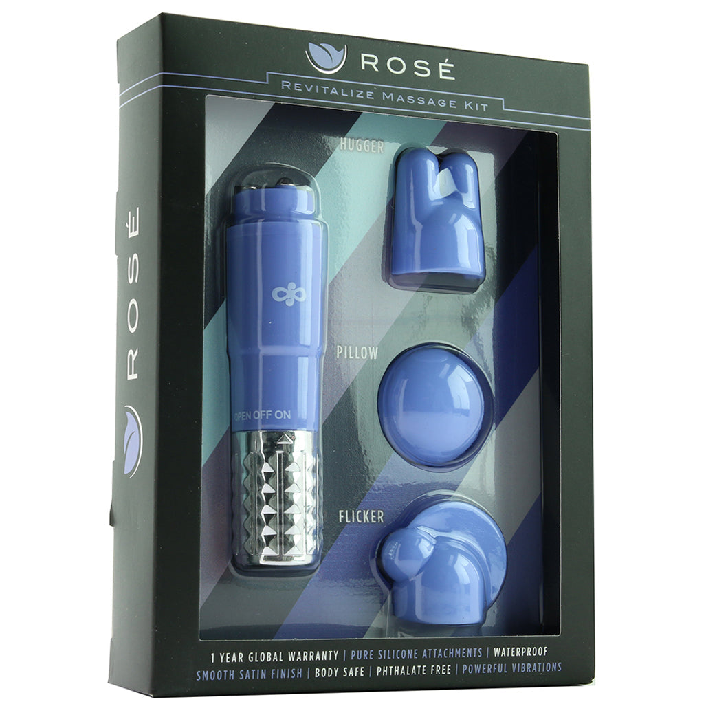 Rose Rosé Revitalize Pocket Massage Vibe Kit in Periwinkle - Vibrators - HoneyHugs Canada (View 6)