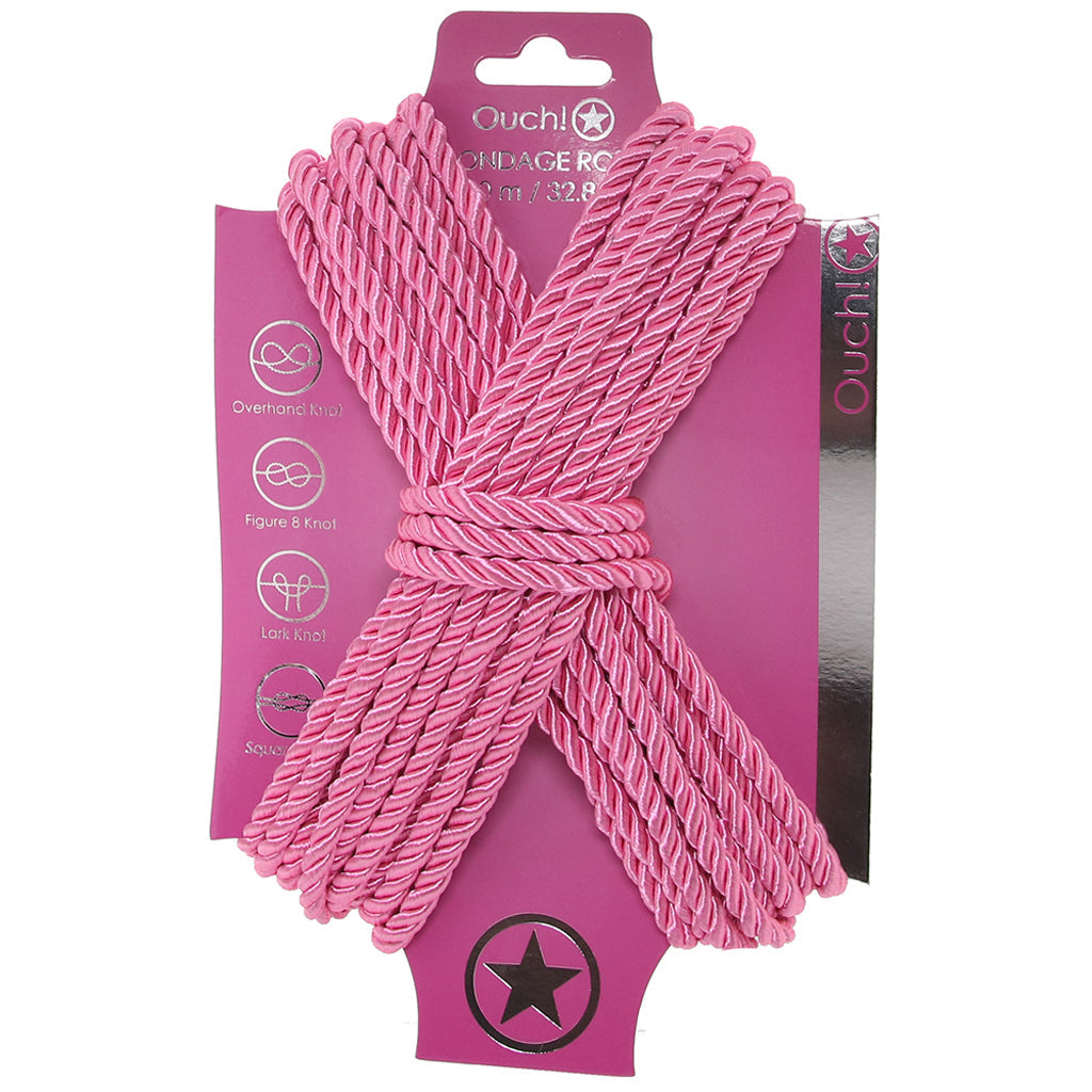 Ouch! Enchanting Pink Bondage Rope - 10m of Luxurious Softness & Strength