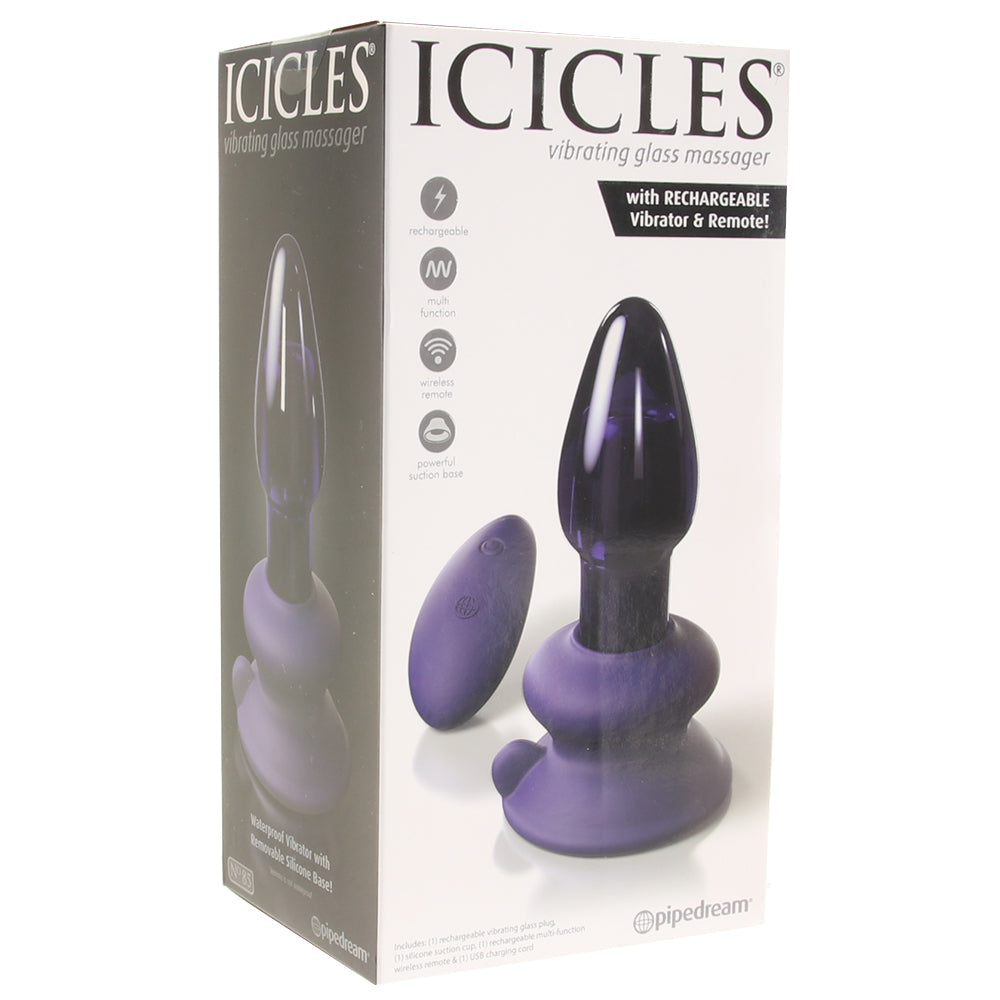 Icicles Icicles No.85 Vibrating Glass Plug in Purple - Vibrators - HoneyHugs Canada (View 6)
