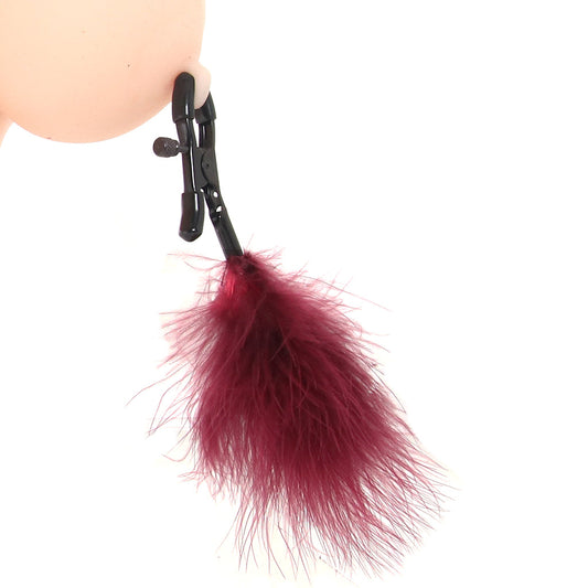 Enchanted Feathered Nipple Clamps – Adjustable Luxury for Intense Pleasure