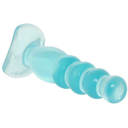 Crystal Jellies Beaded Anal Delight Dildo in Teal