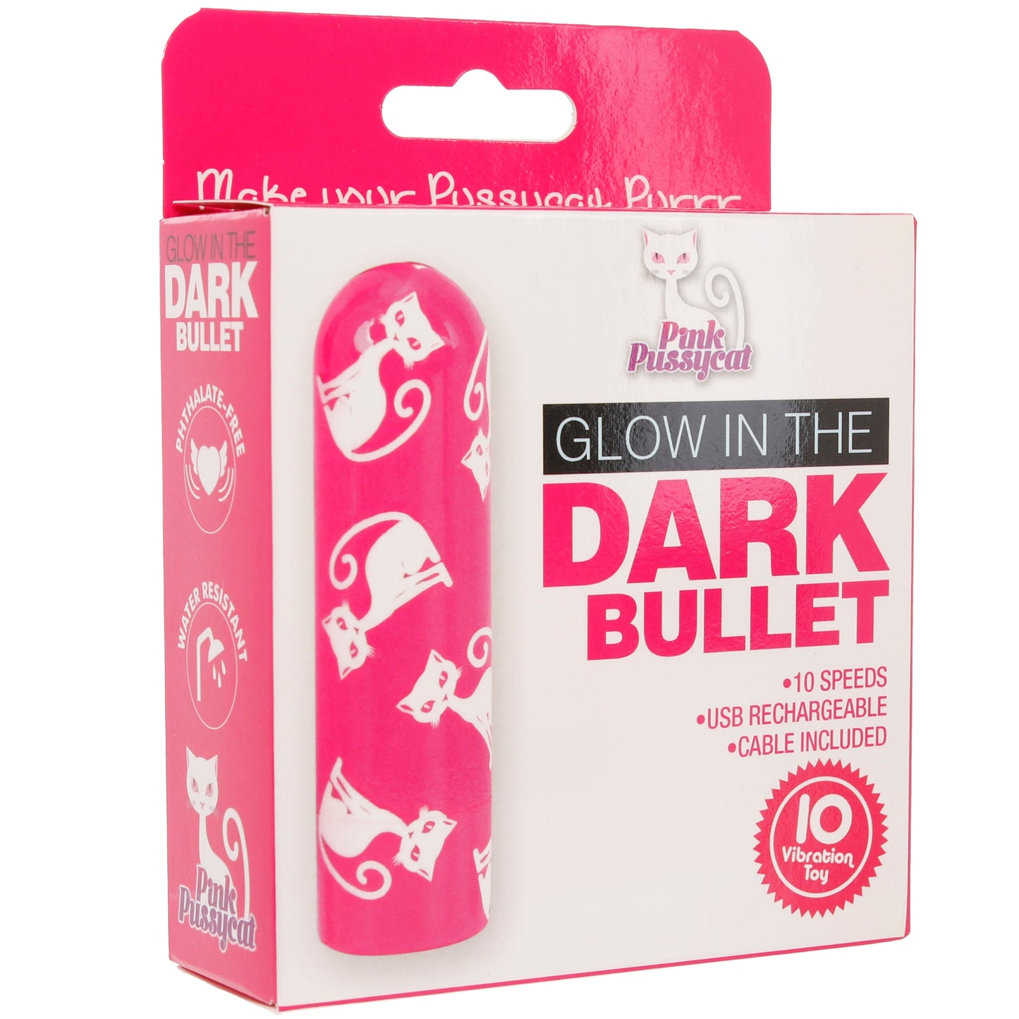 Pink Pussycat Glow In The Dark Bullet Vibe