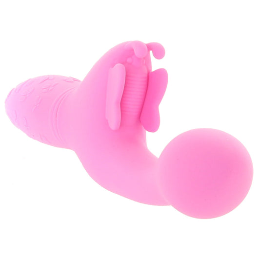CalExotics Rechargeable Butterfly Kiss Vibrator in Pink - Vibrators - HoneyHugs Canada (View 2)
