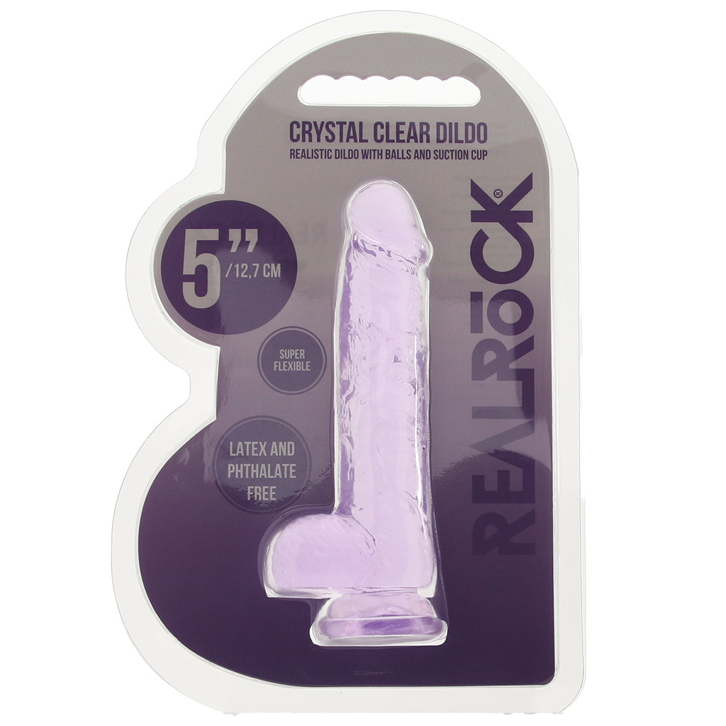 RealRock 5 Inch Realistic Ballsy Dildo in Purple