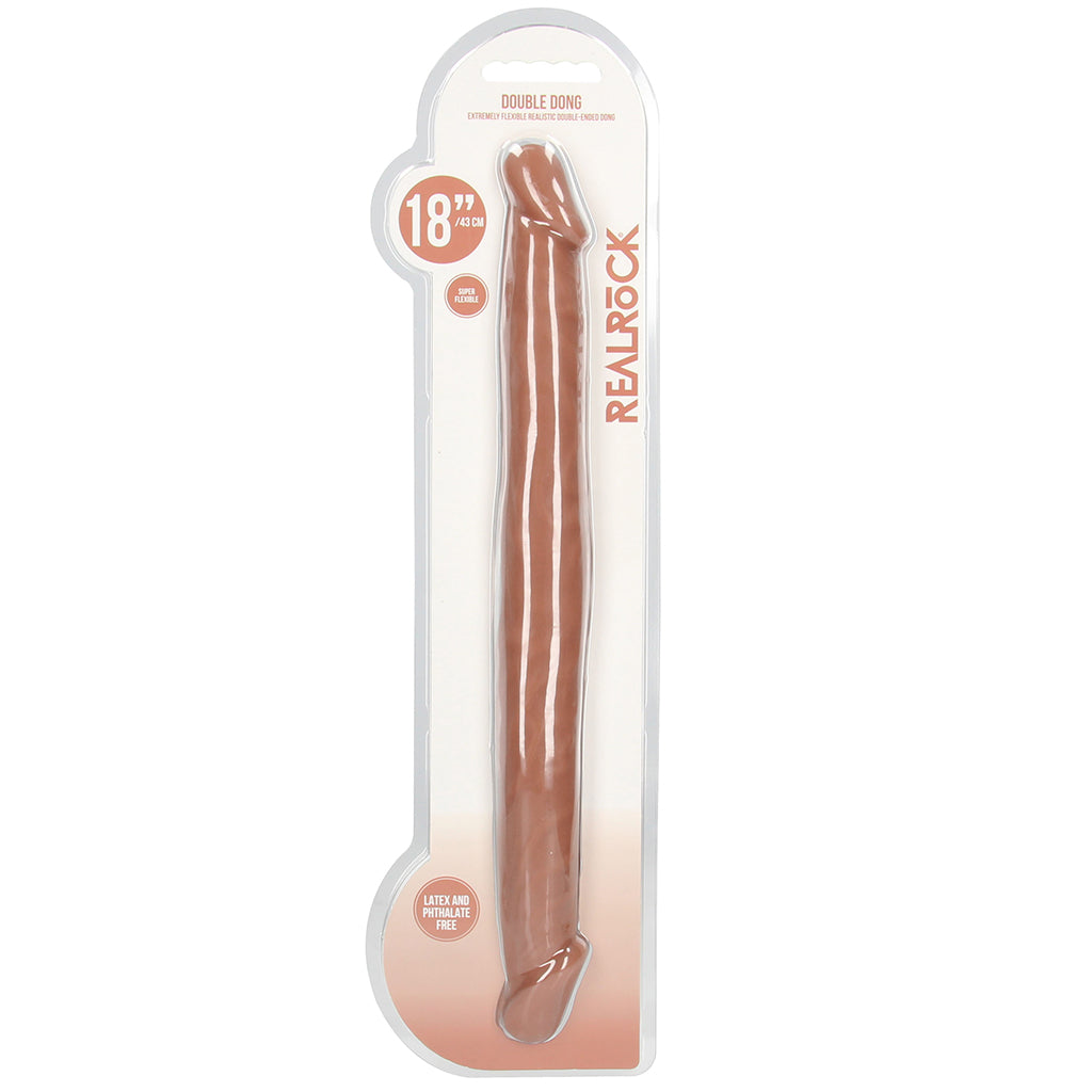 RealRock 18 Inch Double Dildo in Tan
