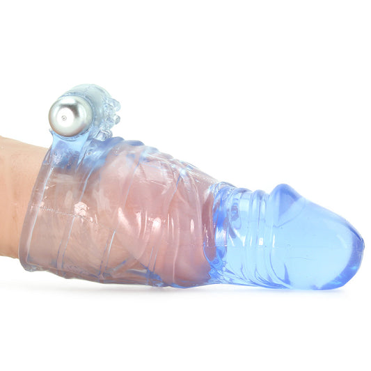 Extend It Up! Vibrating Extension Sleeve in Blue