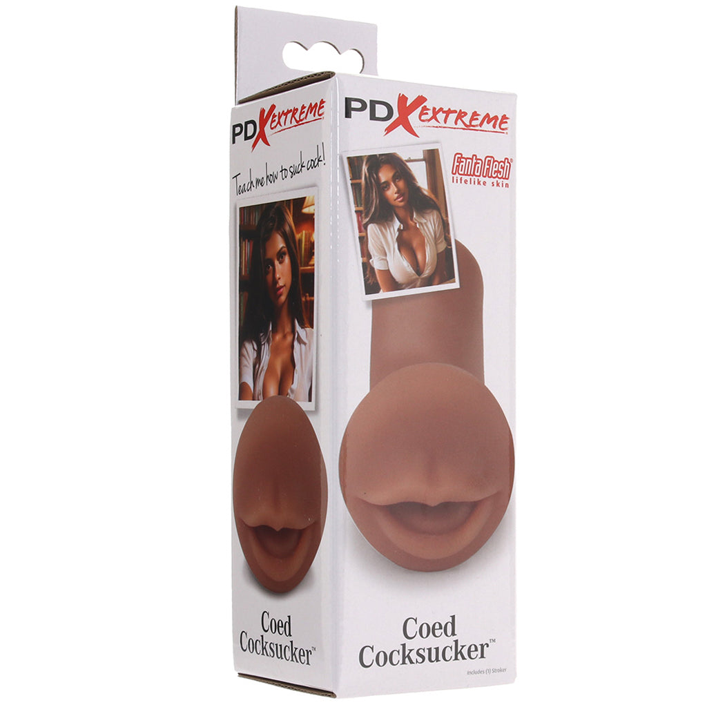 Pipedream PDX Extreme Coed Cocksucker Stroker in Brown - Male Masturbators - HoneyHugs Canada (View 6)