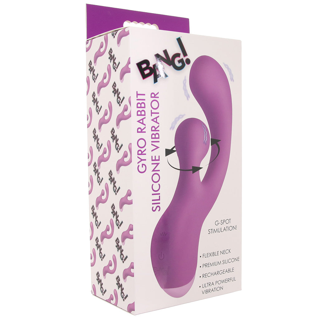 Bang! Bang! Gyro Silicone Rabbit Vibe in Purple - Vibrators - HoneyHugs Canada (View 9)