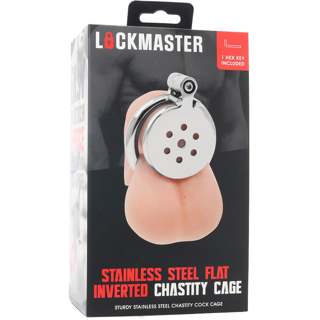 Lockmaster Flat Inverted Chastity Cage | Premium Stainless Steel for Absolute Control