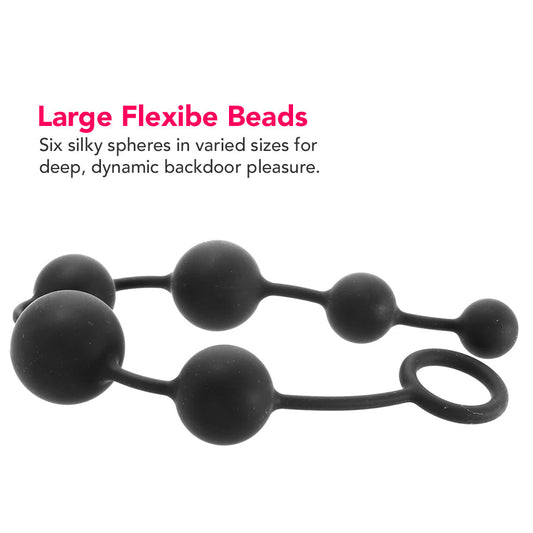 Anal Adventures Platinum Large Silicone Anal Beads