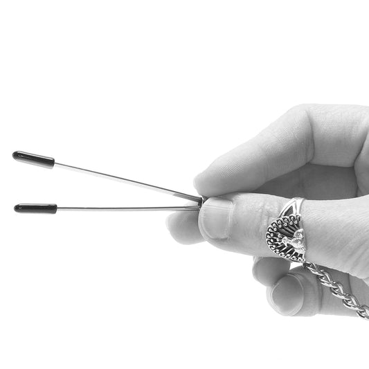 Lux Fetish Captivating Adjustable Nipple Tweezer Clips with Chain