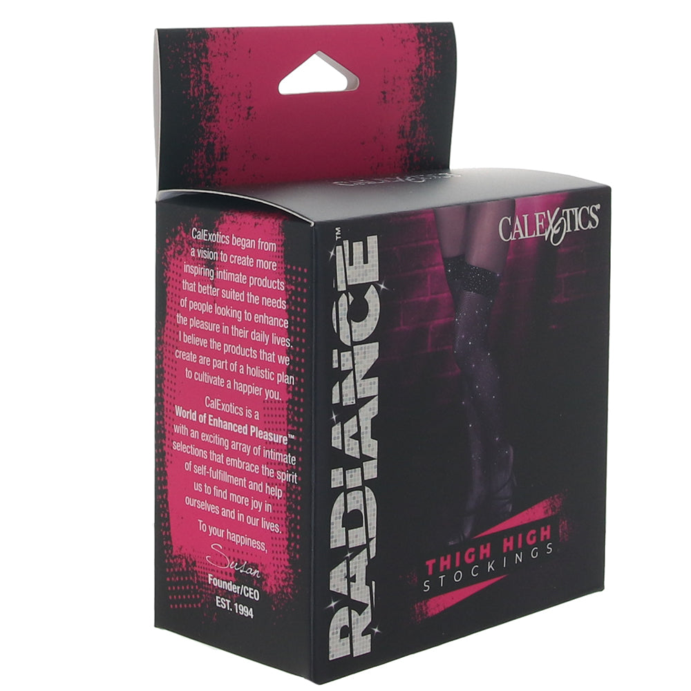 Radiance Thigh High Stockings: Sparkling Mesh & Endless Allure