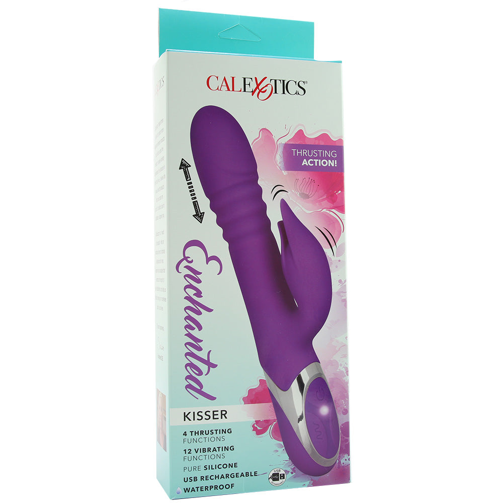 CalExotics Enchanted Kisser: Luxurious Thrusting Rabbit Vibrator for Ultimate Dual Sensation