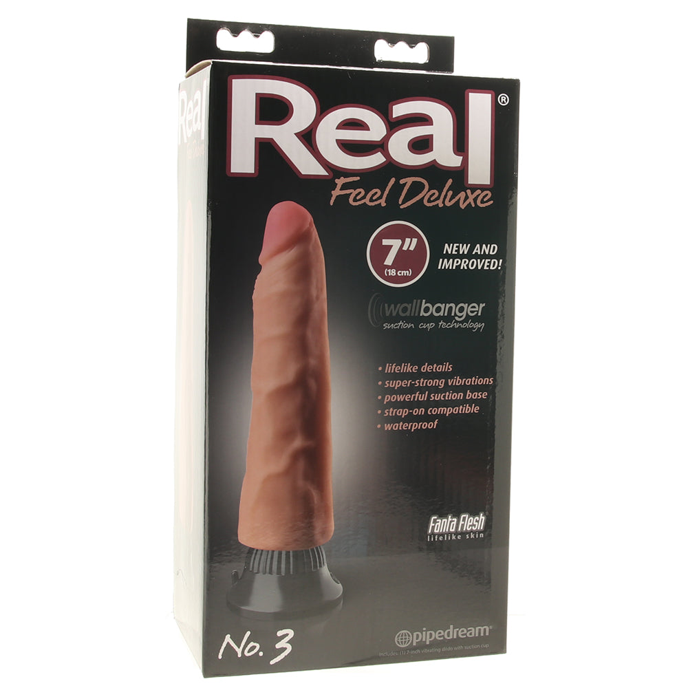 Real Feel Deluxe 7 Inch Vibrating Wall Banger Dildo in Ligh