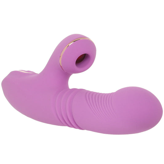 XR Brands Shegasm Pro-Thrust Suction Rabbit in Pink - Vibrators - HoneyHugs Canada (View 2)