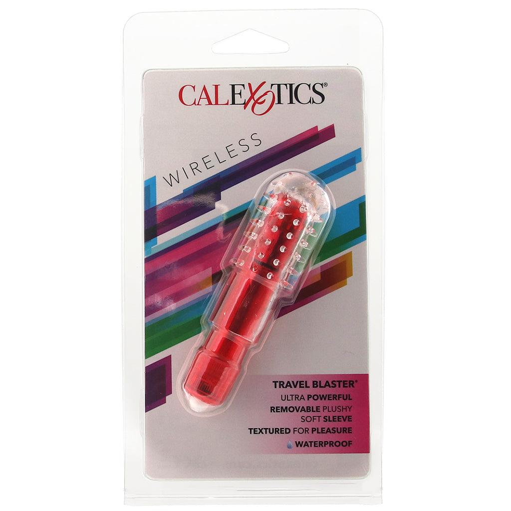 Travel Blaster Textured Bullet Vibe in Red