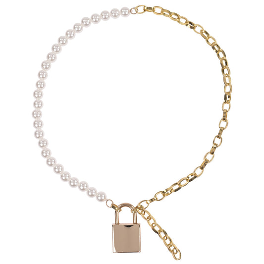Sex & Mischief Pearl Day Collar | Rose Gold Chain & Discreet Elegance