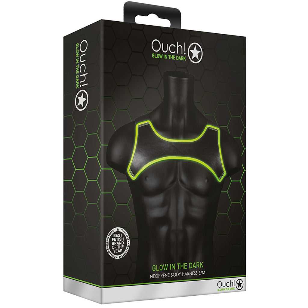 Ouch! Luminous Neoprene Harness: Glow-in-the-Dark Seduction for Consensual Play