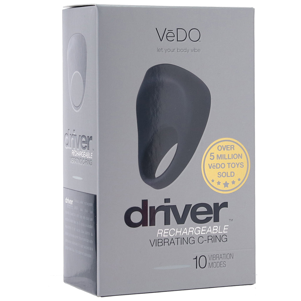 VeDO Driver Rechargeable Vibrating C-Ring in Black - Vibrators - HoneyHugs Canada (View 6)