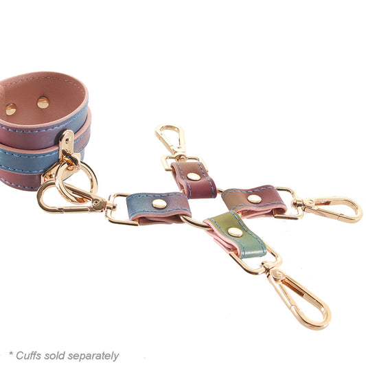 Spectra Rainbow Bondage Hog Tie: Luxury PU Restraint for Dazzling Play