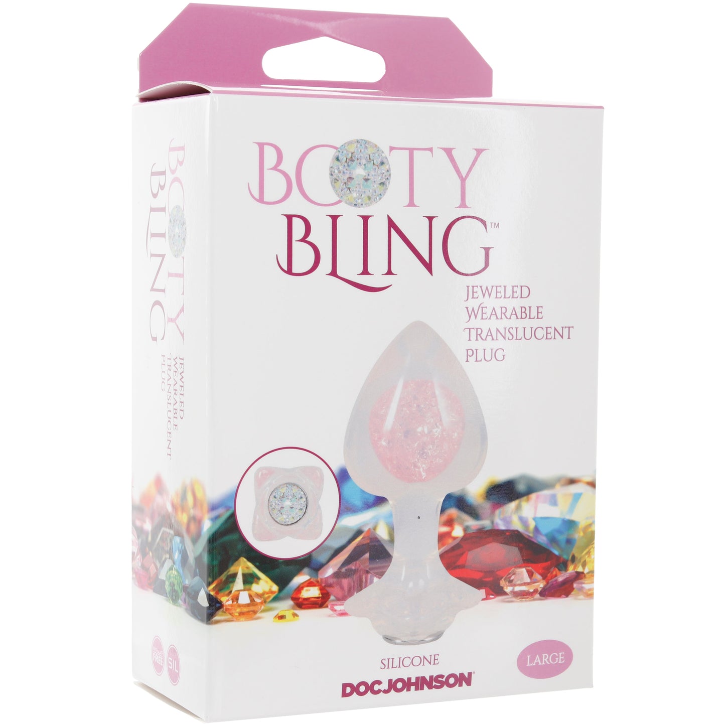 Booty Bling Jewelled Silicone Butt Plug in Large