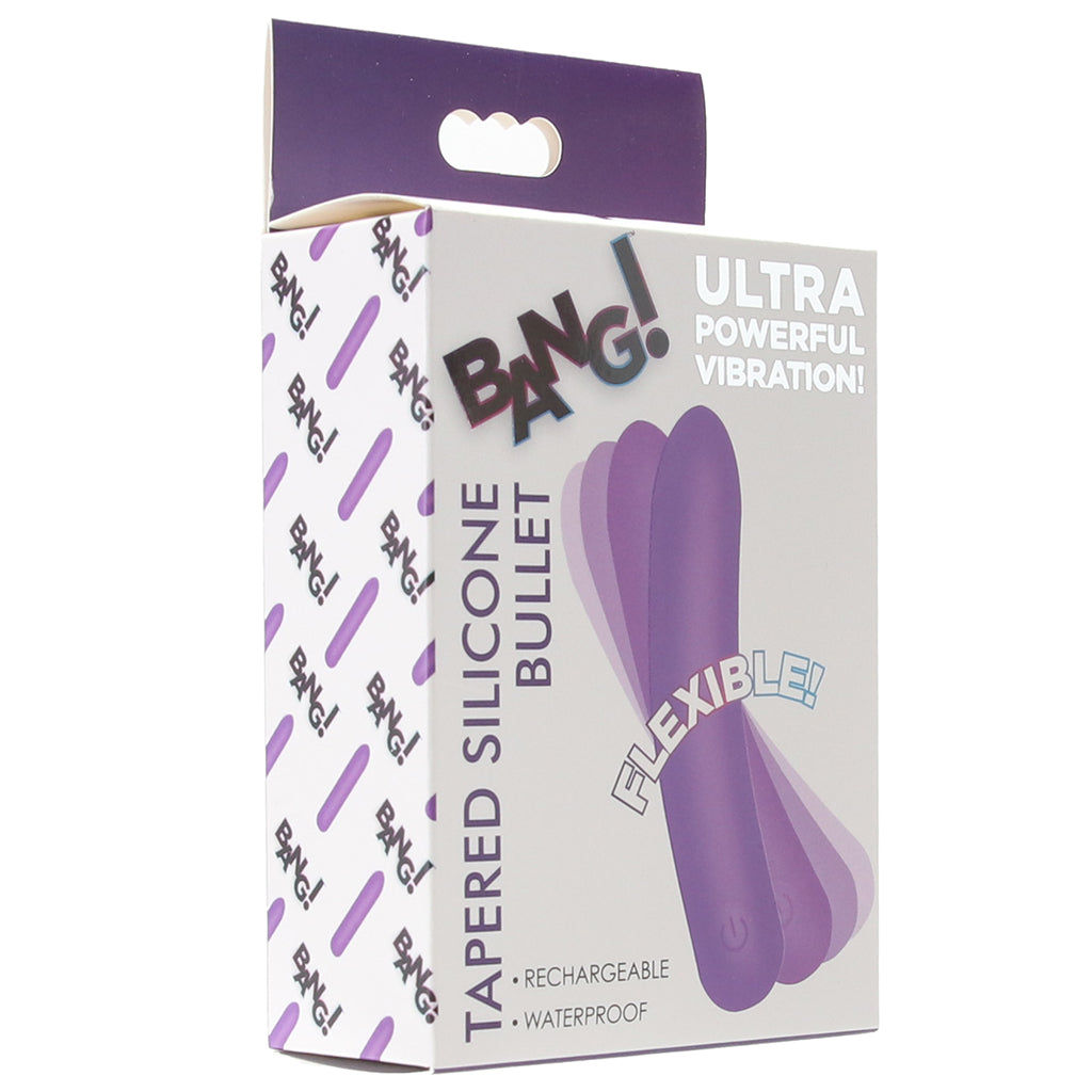 Bang! Bang! Flexible Tapered Silicone Bullet Vibe in Purple - Vibrators - HoneyHugs Canada (View 6)