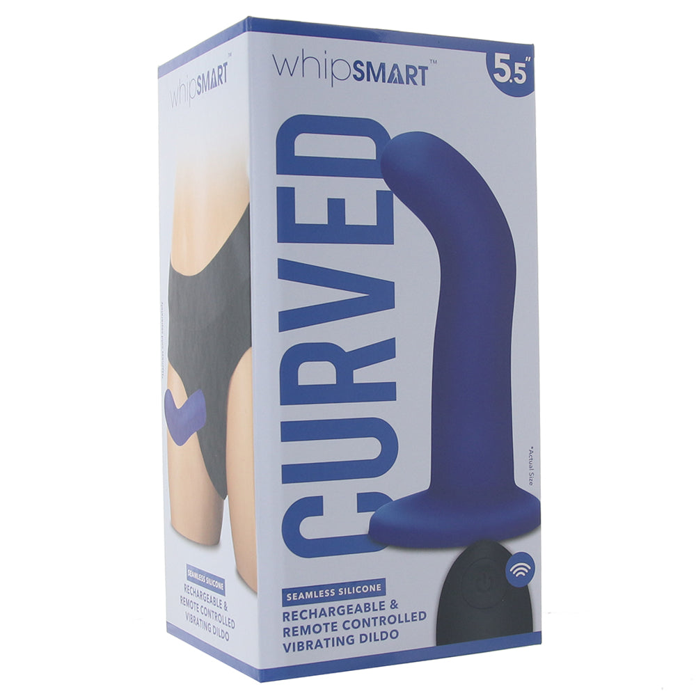 WhipSmart Curved 5.5 Inch Remote Vibe in Blue