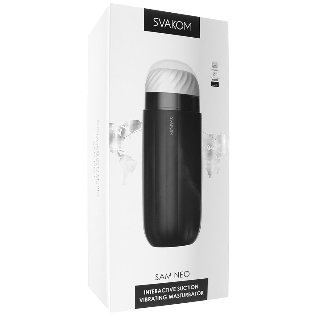 Svakom Sam Neo Interactive Suction & Vibration Masturbator - Vibrators - HoneyHugs Canada (View 6)