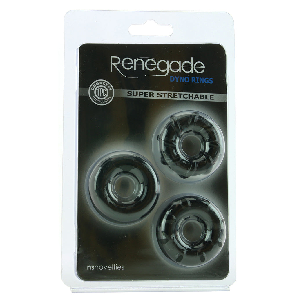Renegade Dyno Cock Rings 3 Pack in Black