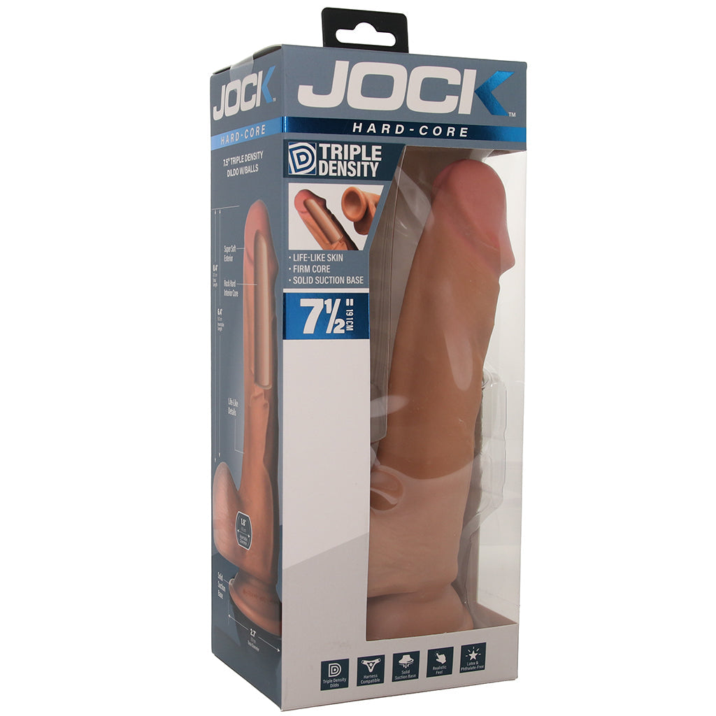 Jock Hard-Core 7.5 Inch Triple Density Dildo in Tan