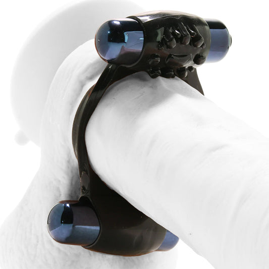 Fantasy C-Ringz Duo-Vibrating Super Ring in Black - Vibrators - HoneyHugs Canada (View 2)