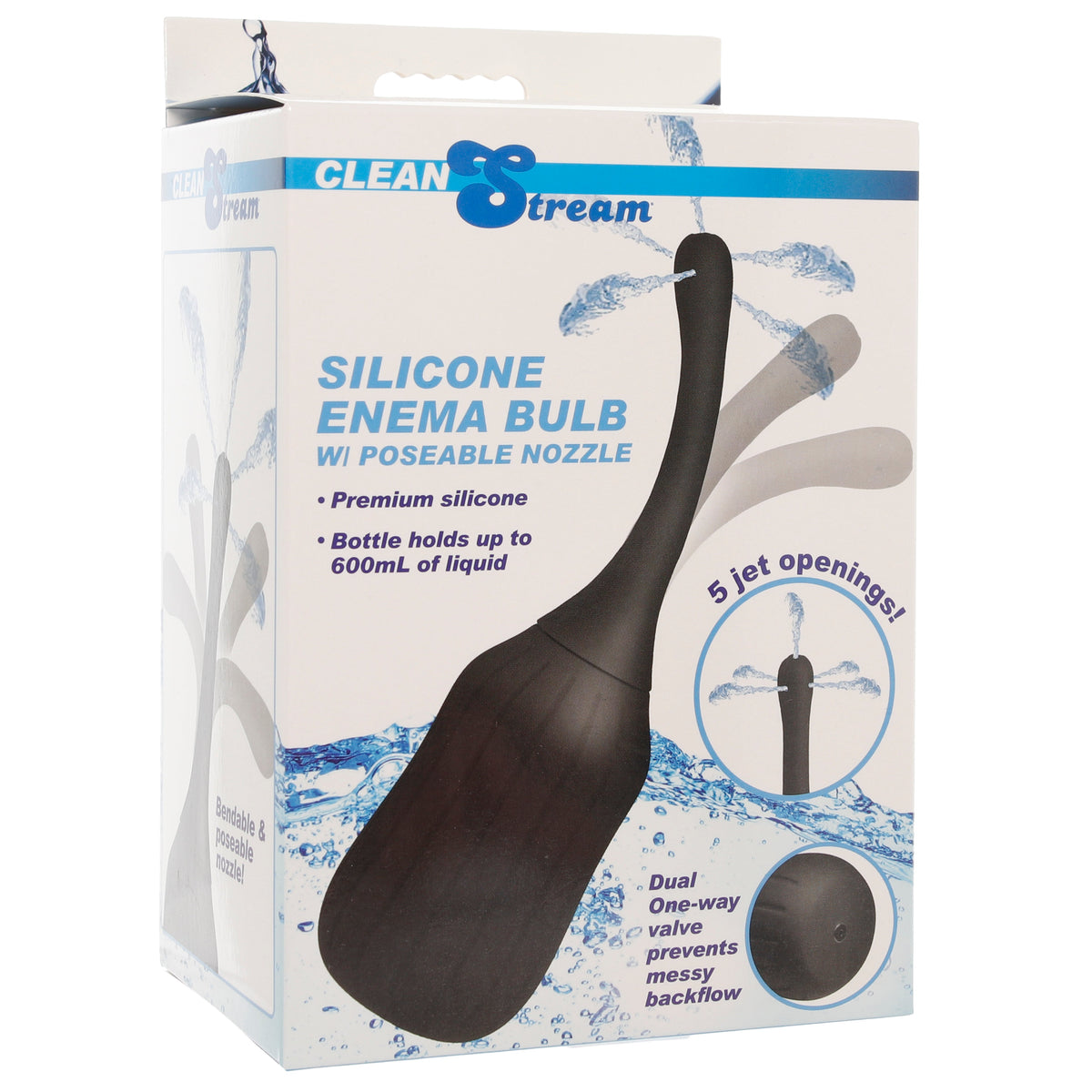CleanStream Silicone Posable Enema Bulb Set