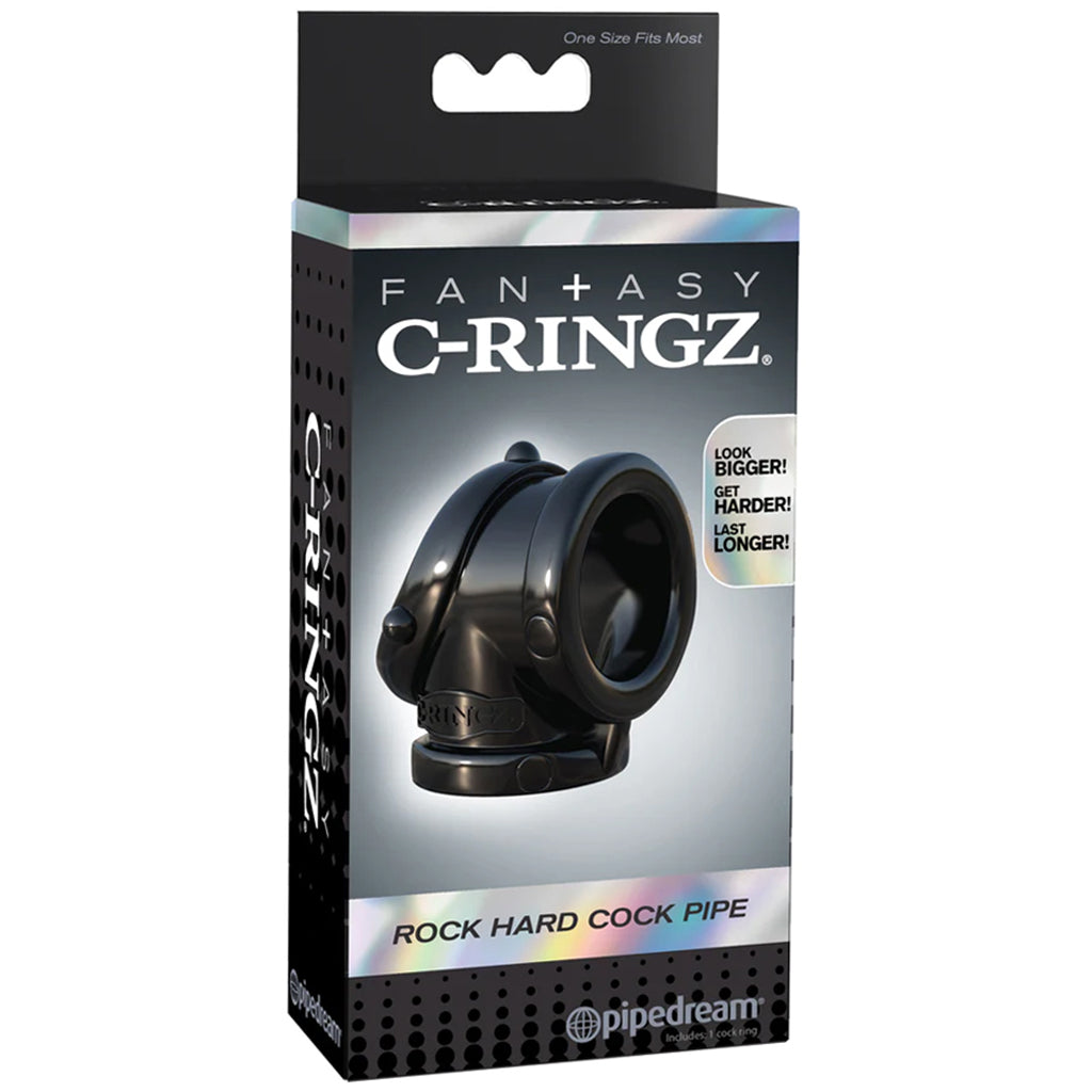 Pipedream Rock Hard Cock Pipe in Black – Elite Erection & Scrotum Enhancer