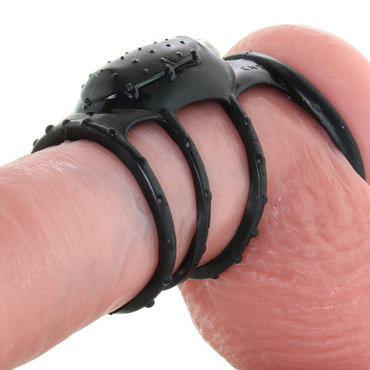 Dr. Love's Dr. Love's Zinger Vibrating Cock Cage in Black - Vibrators - HoneyHugs Canada (View 2)