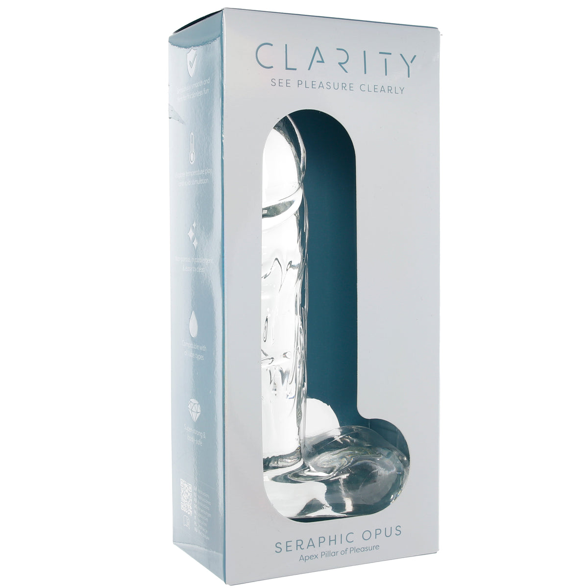 Clarity Seraphic Opus Realistic Ballsy Glass Dildo