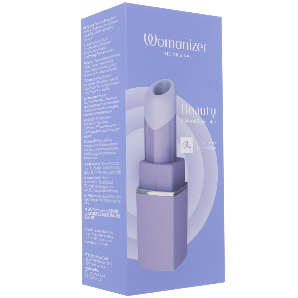 Womanizer Beauty Pleasure Air Lipstick Stimulator in Lilac