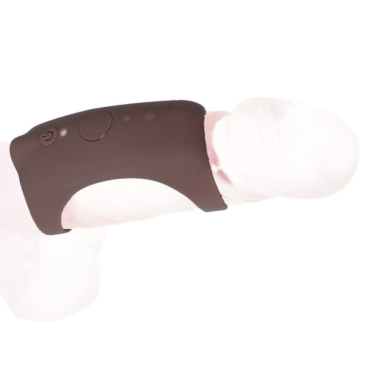 Jock Vibrating Silicone Penis Sleeve in Dark