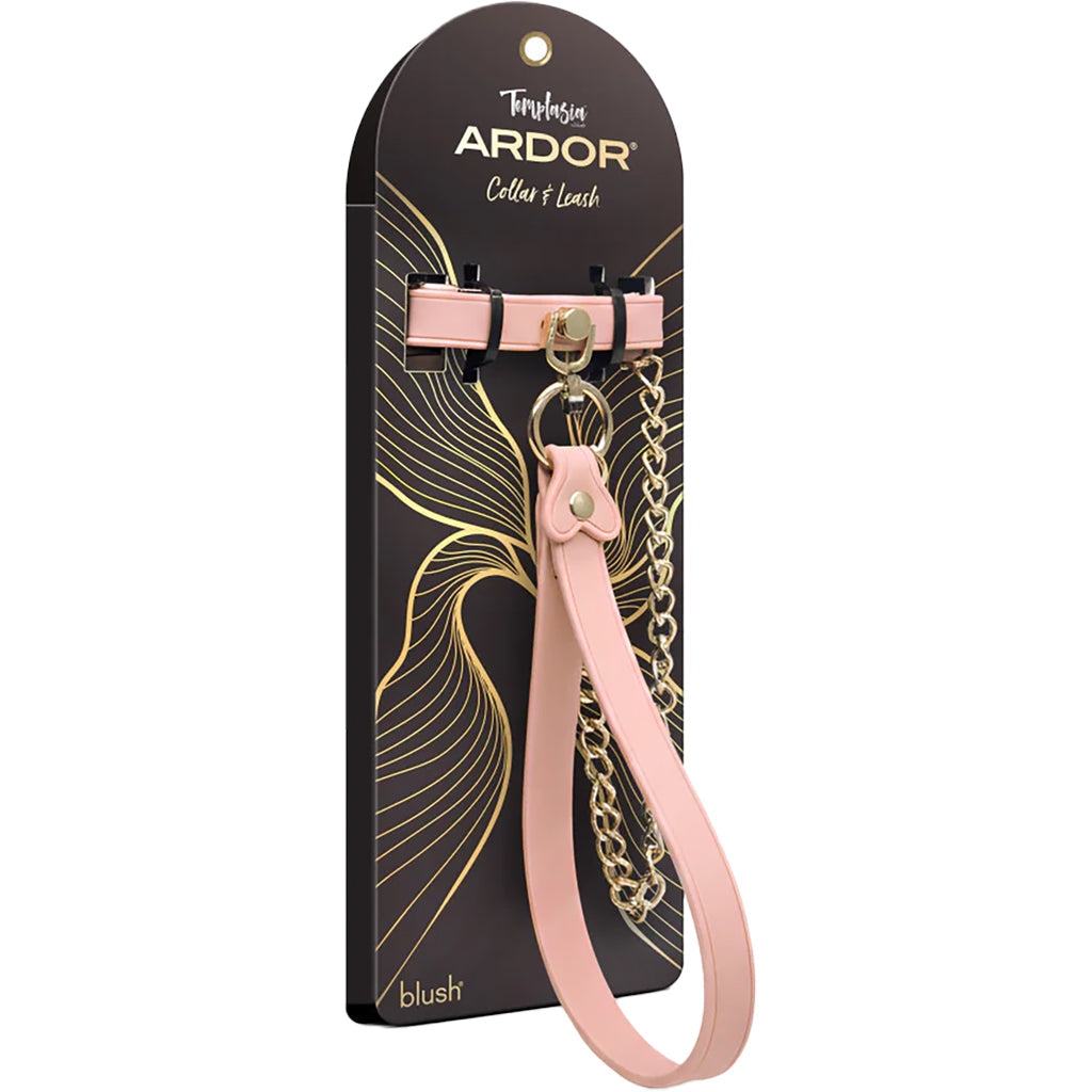 Temptasia Ardor Silicone Collar & Leash in Pink