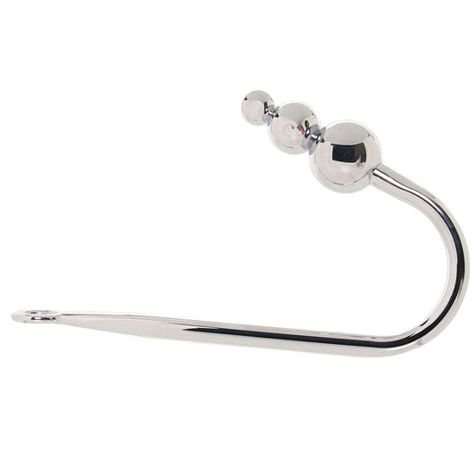 Master Series Roped Beaded Steel Anal Hook