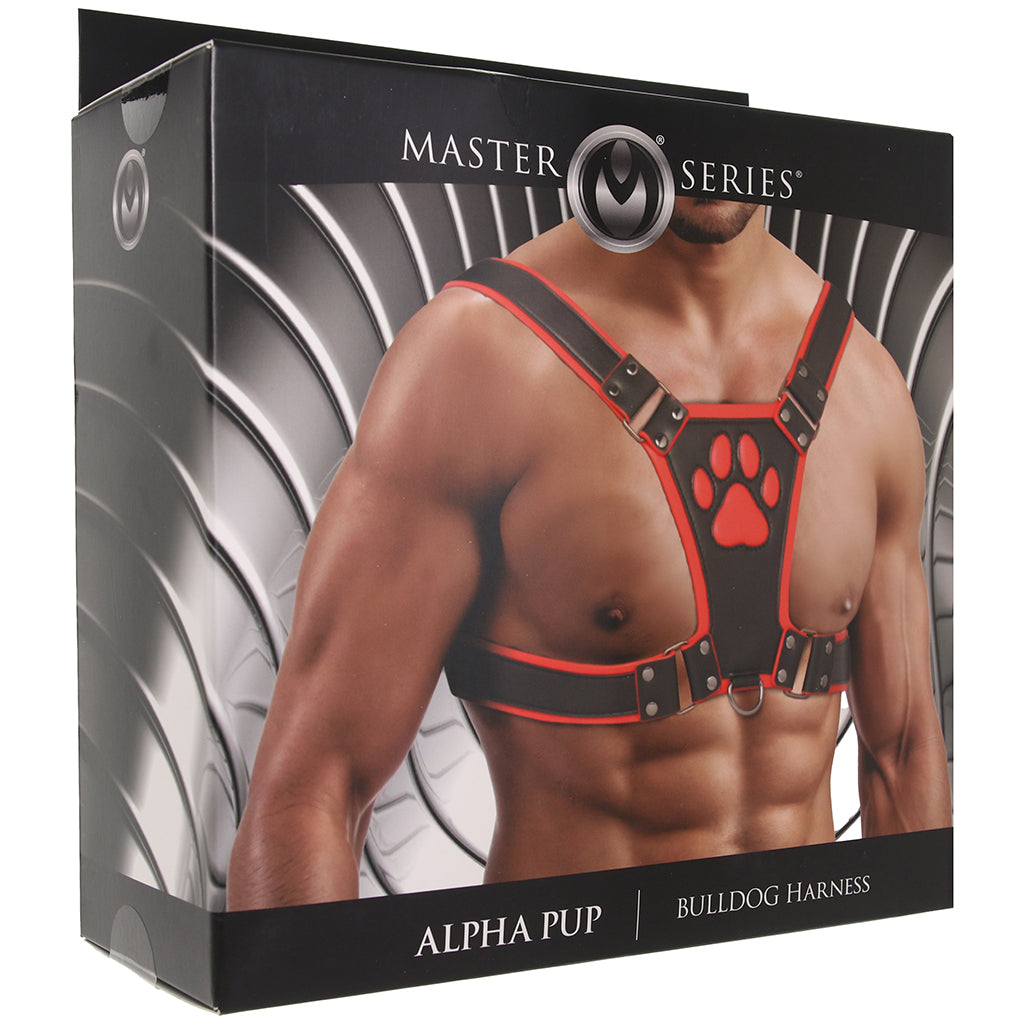Master Series Alpha Pup Bulldog Harness in Red